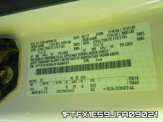 1FTFX1E59JFA09021 фото 2