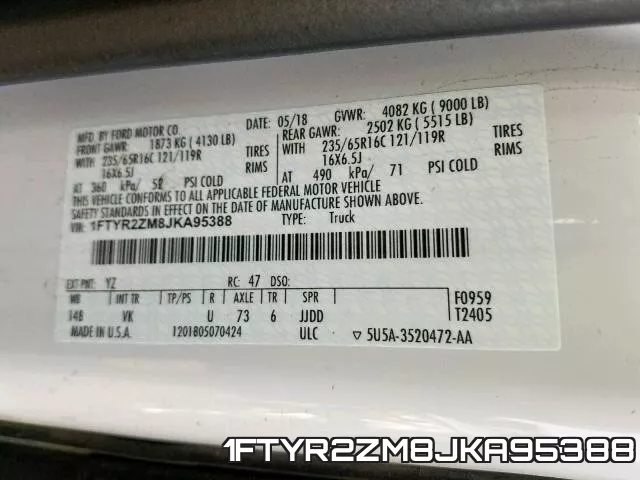 1FTYR2ZM8JKA95388 фото 2