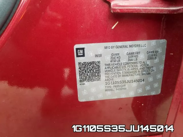 1G1105S35JU145014 фото 2