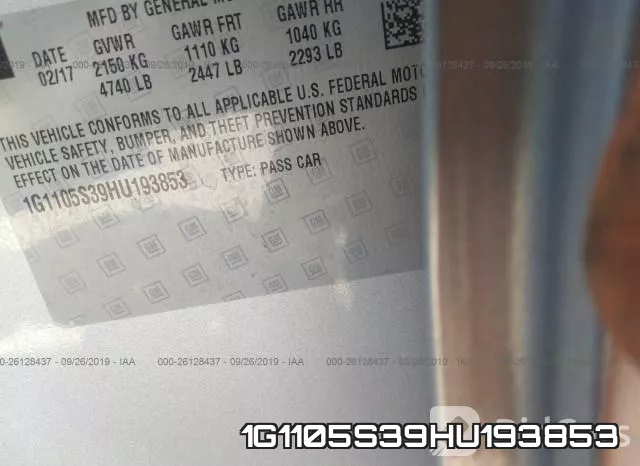 1G1105S39HU193853 фото 10