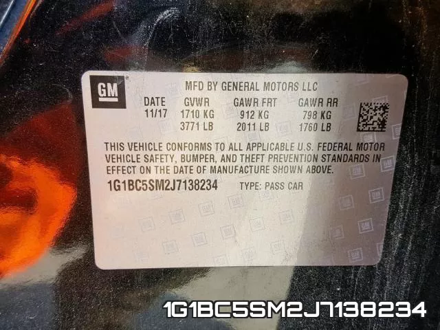 1G1BC5SM2J7138234 фото 2