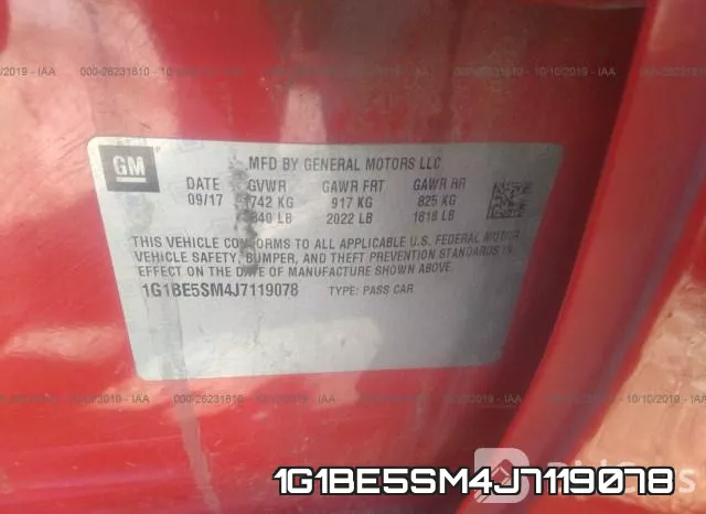 1G1BE5SM4J7119078 фото 10