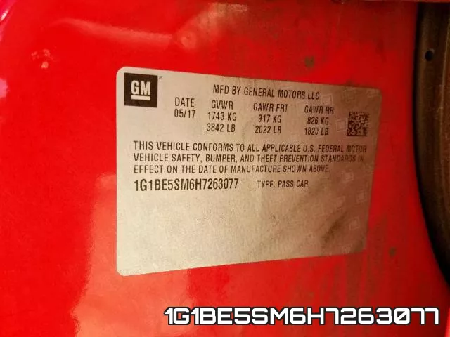 1G1BE5SM6H7263077 фото 2