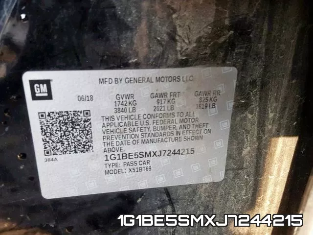 1G1BE5SMXJ7244215 фото 2