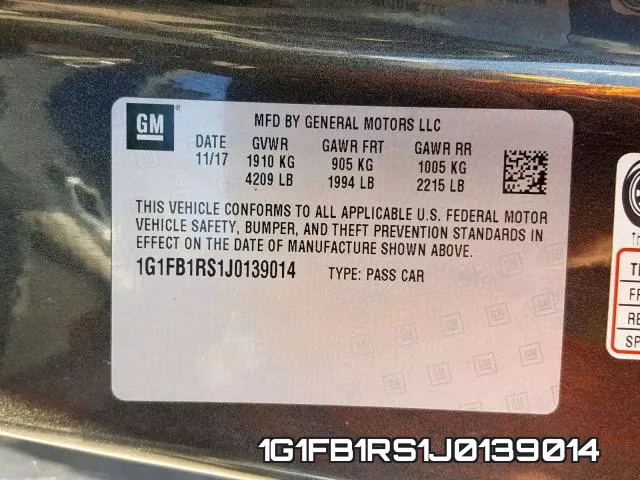 1G1FB1RS1J0139014 фото 2