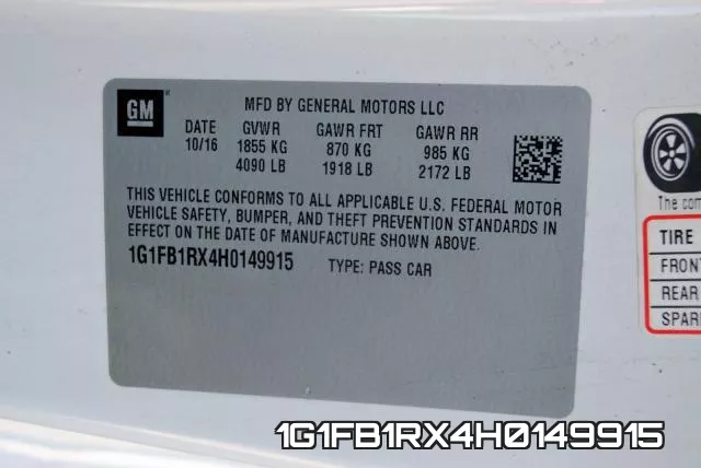 1G1FB1RX4H0149915 фото 2