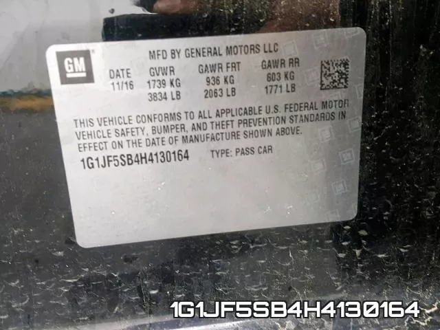 1G1JF5SB4H4130164 фото 2