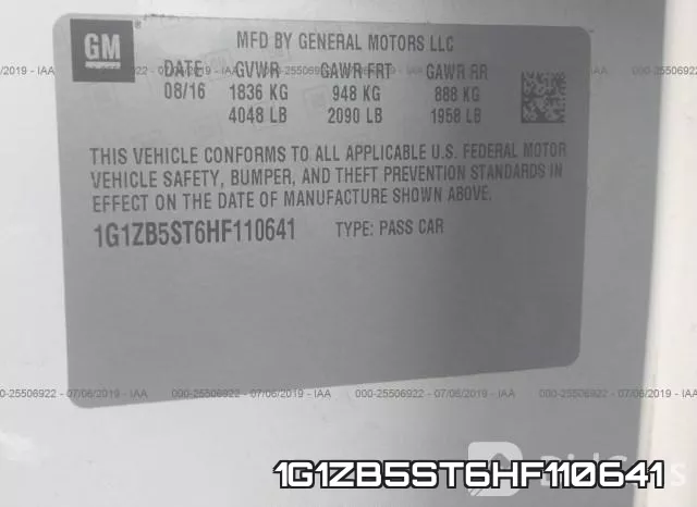 1G1ZB5ST6HF110641 фото 10