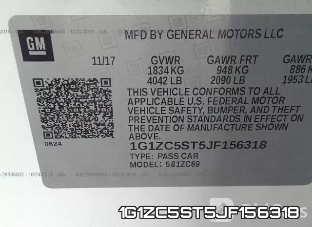 1G1ZC5ST5JF156318 фото 10