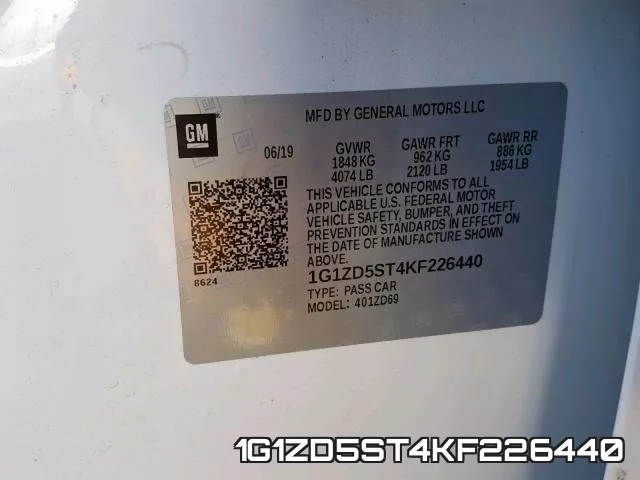 1G1ZD5ST4KF226440 фото 2