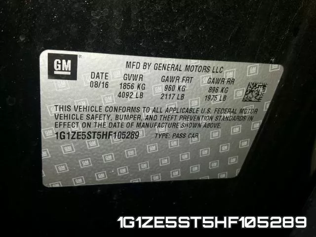 1G1ZE5ST5HF105289 фото 2