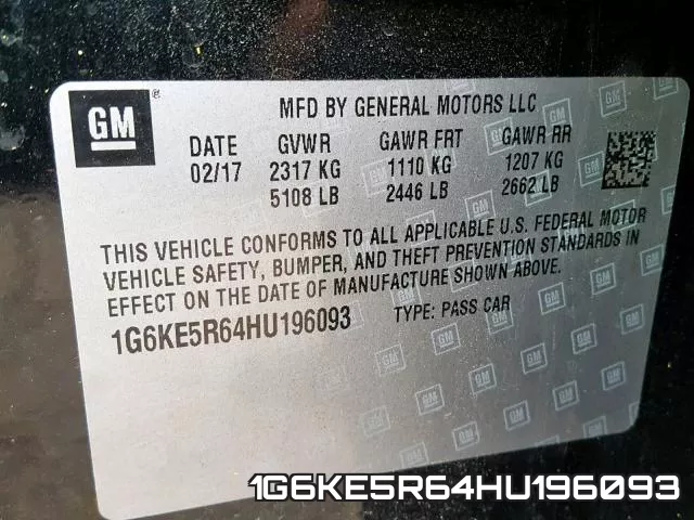 1G6KE5R64HU196093 фото 2