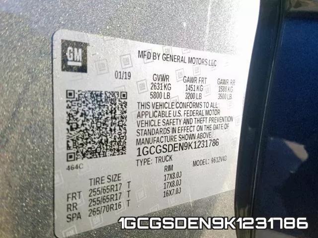 1GCGSDEN9K1231786 фото 2