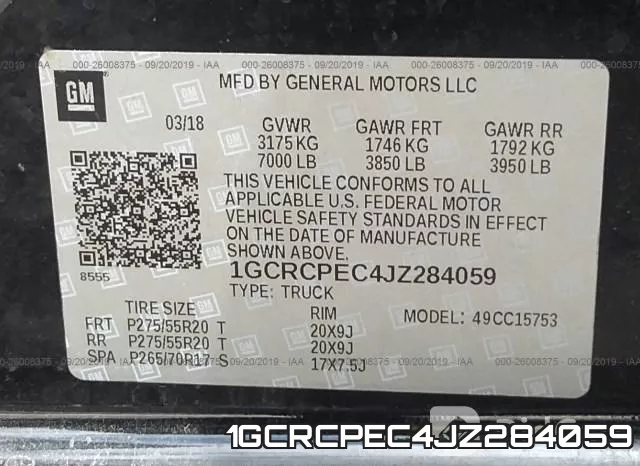 1GCRCPEC4JZ284059 фото 10