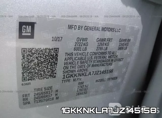 1GKKNKLA7JZ145158 фото 10