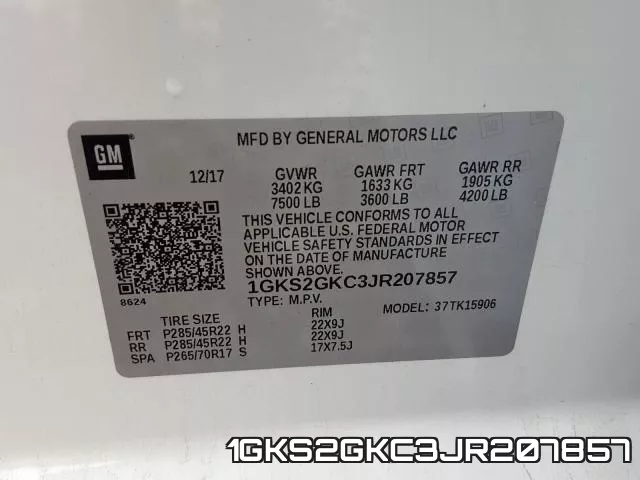 1GKS2GKC3JR207857 фото 2