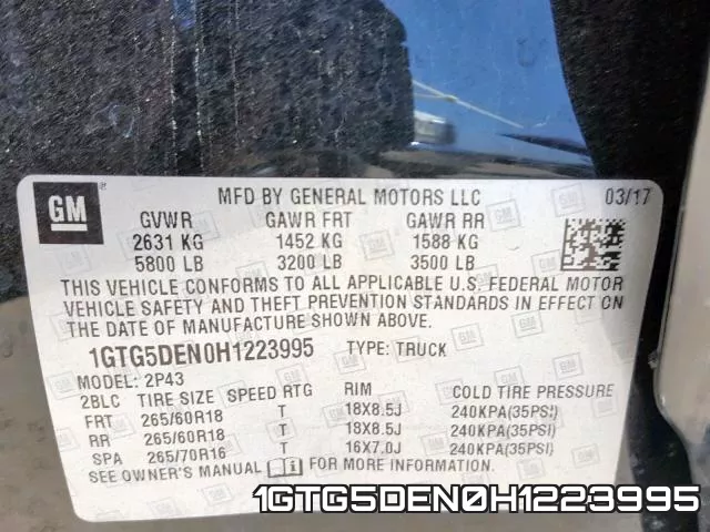 1GTG5DEN0H1223995 фото 2