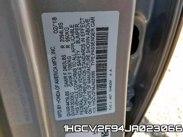 1HGCV2F94JA023066 фото 2