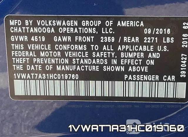 1VWAT7A31HC019760 фото 10