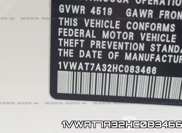 1VWAT7A32HC083466 фото 10