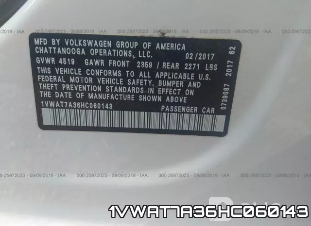 1VWAT7A36HC060143 фото 10