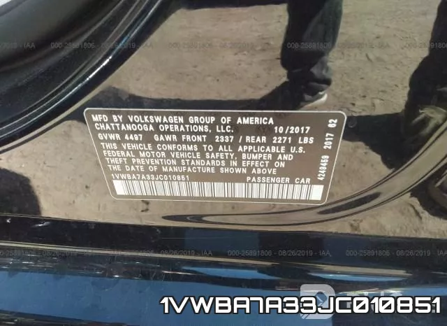 1VWBA7A33JC010851 фото 10