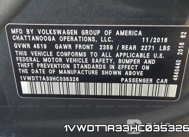 1VWDT7A33HC035326 фото 10
