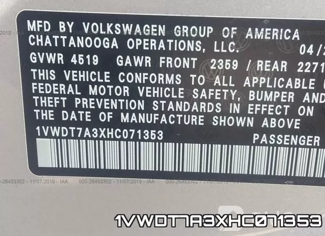 1VWDT7A3XHC071353 фото 10