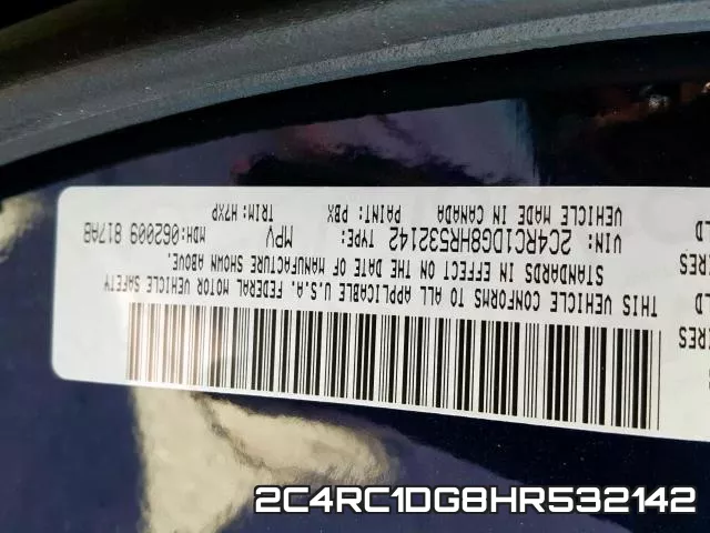 2C4RC1DG8HR532142 фото 2