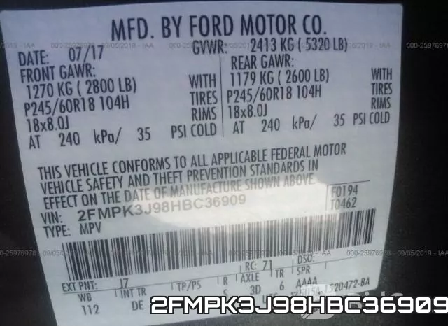 2FMPK3J98HBC36909 фото 10