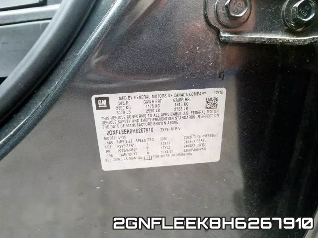 2GNFLEEK8H6267910 фото 2