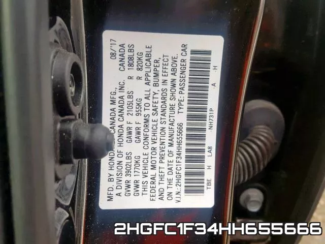 2HGFC1F34HH655666 фото 2