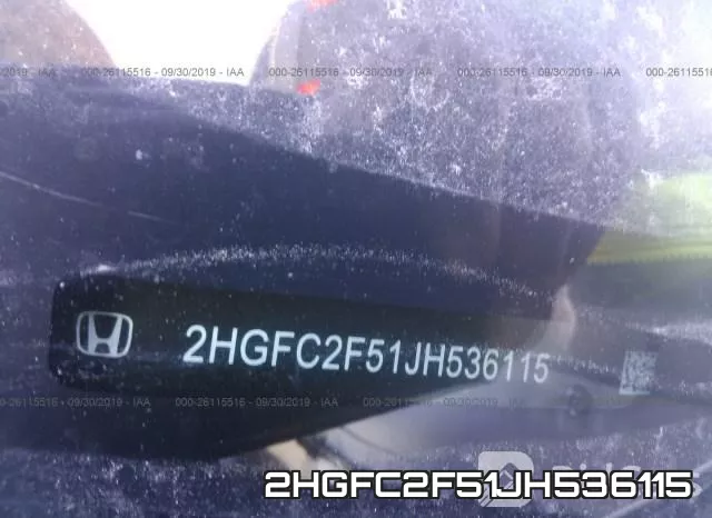 2HGFC2F51JH536115 фото 9