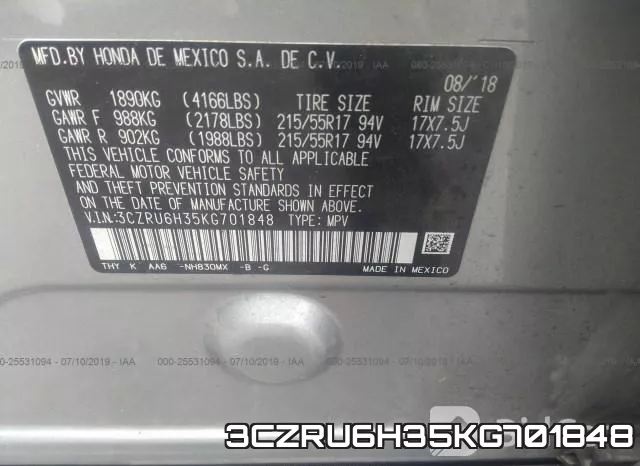 3CZRU6H35KG701848 фото 10