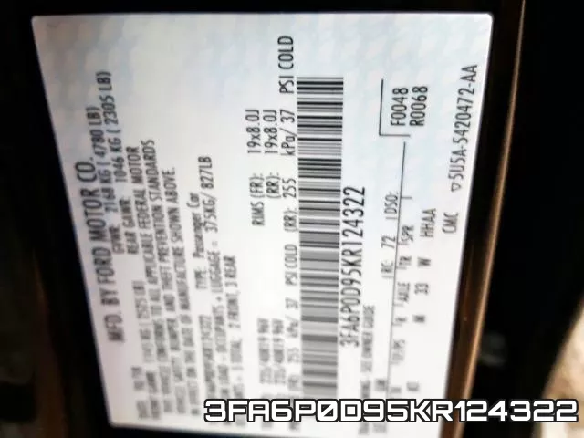 3FA6P0D95KR124322 фото 2