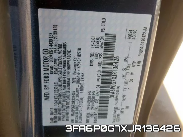 3FA6P0G7XJR136426 фото 2