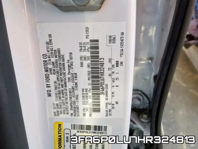 3FA6P0LU7HR324813 фото 2