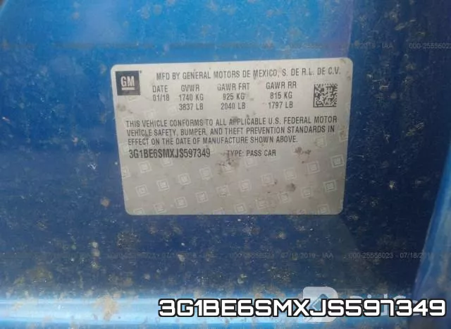 3G1BE6SMXJS597349 фото 9