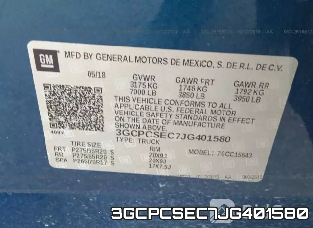 3GCPCSEC7JG401580 фото 10