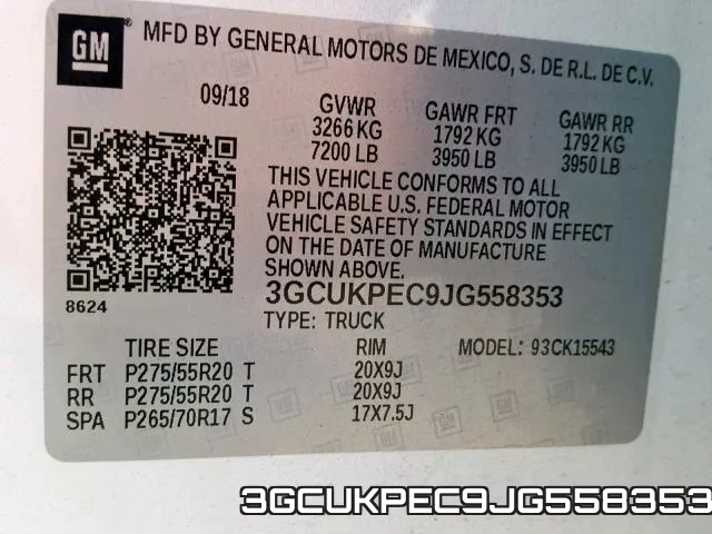3GCUKPEC9JG558353 фото 2