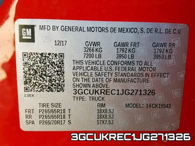 3GCUKREC1JG271326 фото 2