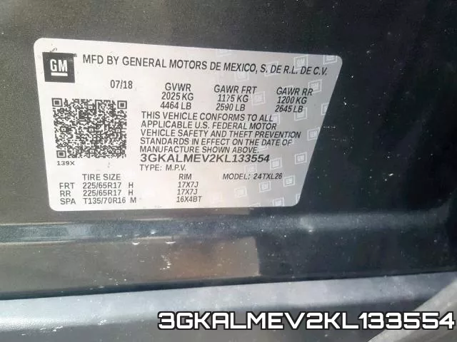3GKALMEV2KL133554 фото 2