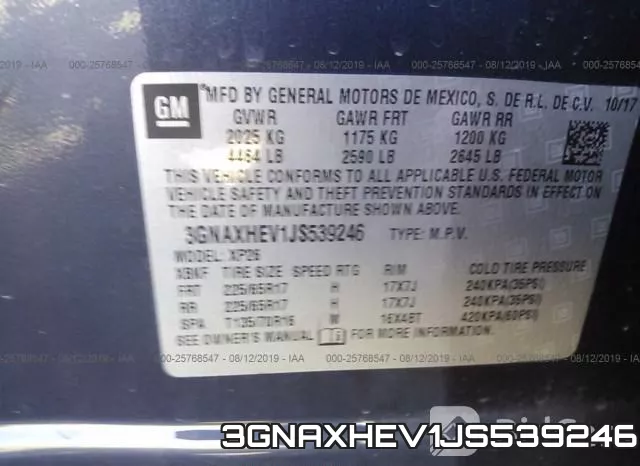 3GNAXHEV1JS539246 фото 10