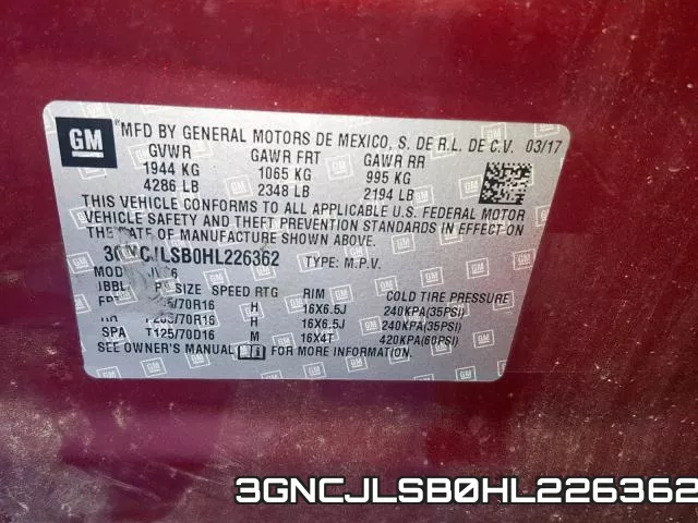 3GNCJLSB0HL226362 фото 2
