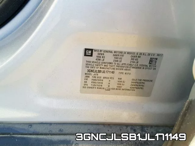 3GNCJLSB1JL171149 фото 2