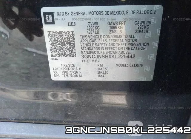 3GNCJNSB0KL225442 фото 10