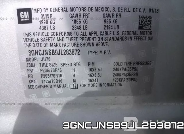 3GNCJNSB9JL283872 фото 10