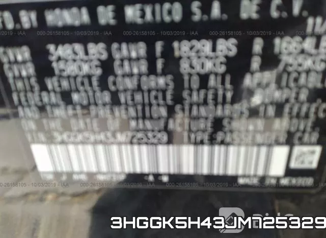 3HGGK5H43JM725329 фото 10