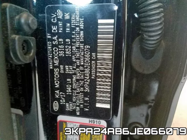 3KPA24AB6JE066079 фото 2