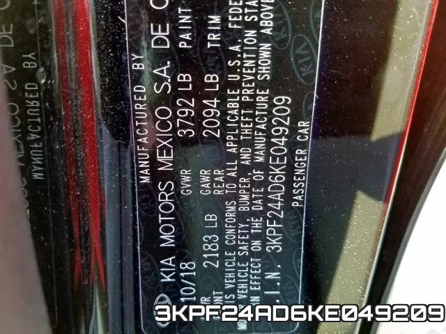 3KPF24AD6KE049209 фото 2